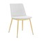 Armen Living Messina Modern White Velvet and Gold Metal Leg Dining Room Chairs, PK2 LCMSSIGLWHT - alternate 7